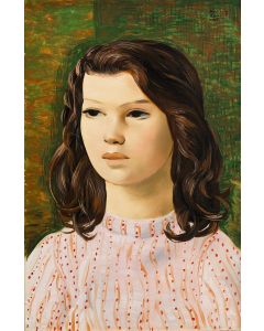 Mojżesz (Moise) Kisling, "Portret młodej dziewczyny w różowej sukience" ("Jeune fille au corsage rose"), 1947 - pic 1
