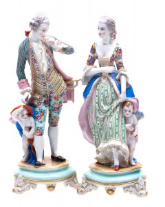 Para figur - Kobieta i mężczyzna, 2 poł. XVIII w. - pic 1