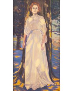 Leon Kaufmann (Kamir), Portret damy w białej sukni, 1925 - pic 1
