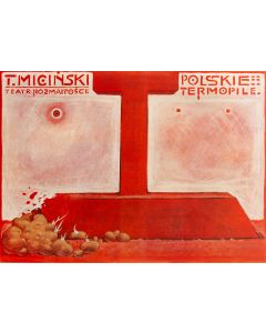 Franciszek Starowieyski, Plakat do sztuki "Polskie termopolile" Tadeusza Micińskiego, Teatr Rozmaitości w Warszawie, 1982 - pic 1