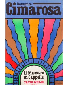 Jan Młodożeniec, Plakat do opery "Il Maestro di Capella" Domenico Cimarosy, Teatr Wielki w Warszawie, 1971 - pic 1