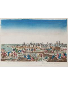 Nieznany rytownik, XVIII w., Oblężenie Kołobrzega w trakcie wojny siedmioletniej (Vue persective du siege de la Ville de Dresde), 1765 - pic 1