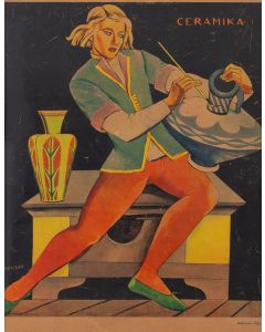 Zofia Stryjeńska, "Ceramika" z cyklu "Rzemiosło", 1930 - pic 1