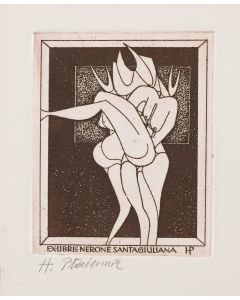 Henryk Płóciennik, Ex Libris Nerone Santagiuliana, 2 poł. XX w. - pic 1