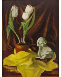Autor nieznany, Martwa natura z tulipanami, 2 poł. XX w. - pic 1