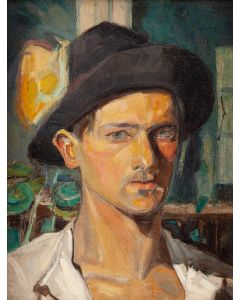 Stanisław Paciorek, Autoportret w świetle lampy, 1 poł. XX w. - pic 1