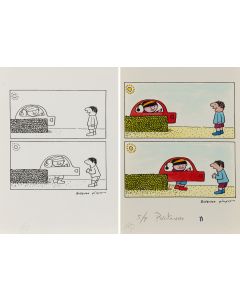 Bohdan Butenko, Gapiszon i pojazd, ilustracja do czasopisma "Miś", 2 poł. XX w. - pic 1